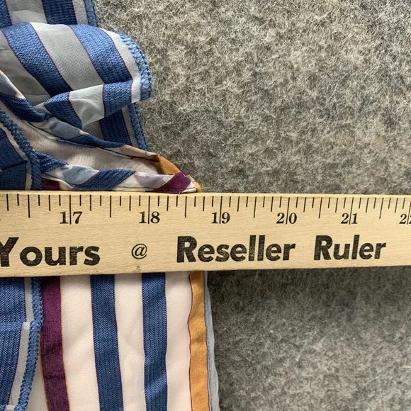 Anthropologie Maeve Shirt Women 2 Ladies Multi Colors Outdoors Casual Striped - Picture 6 of 11